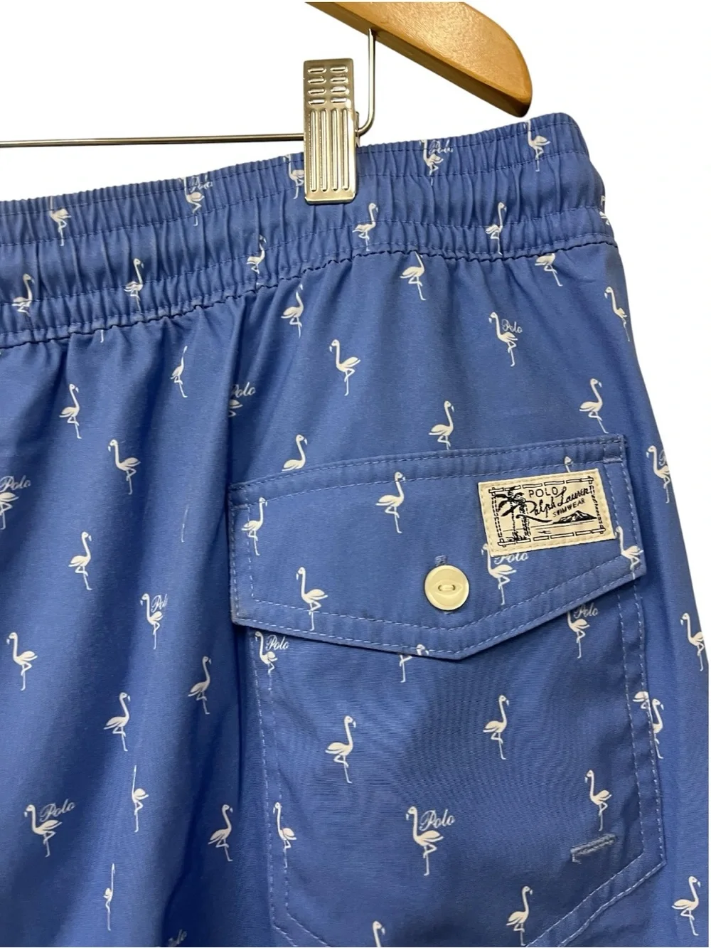 Polo Ralph Lauren Flamingo Blue Swim Trunks Shorts 2XB TG